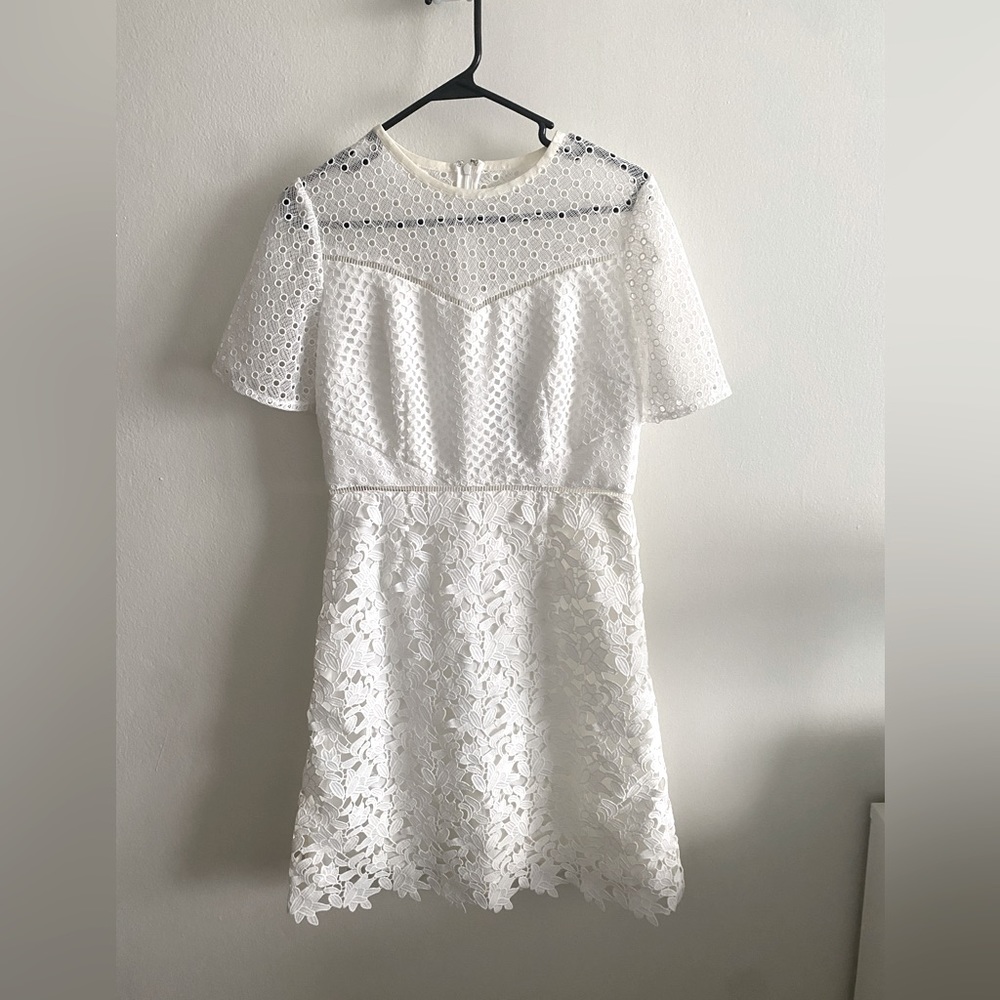 Reiss-heather mixed lace dress size US 8